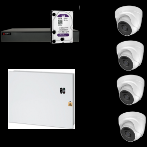 HD Coax PRO KIT m. 4 DOME kamera