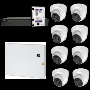 HD Coax PRO KIT m. 8 DOME kamera