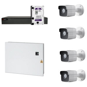 HD Coax PRO KIT m. 4 kamera