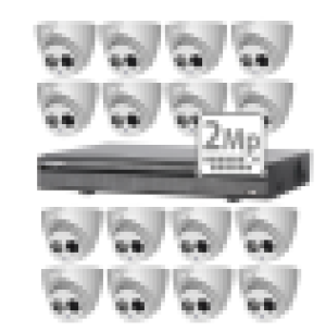 KIT HDCVI 16 kanalers 